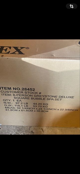 Jacuzzi greystone delux  square bubble spa set