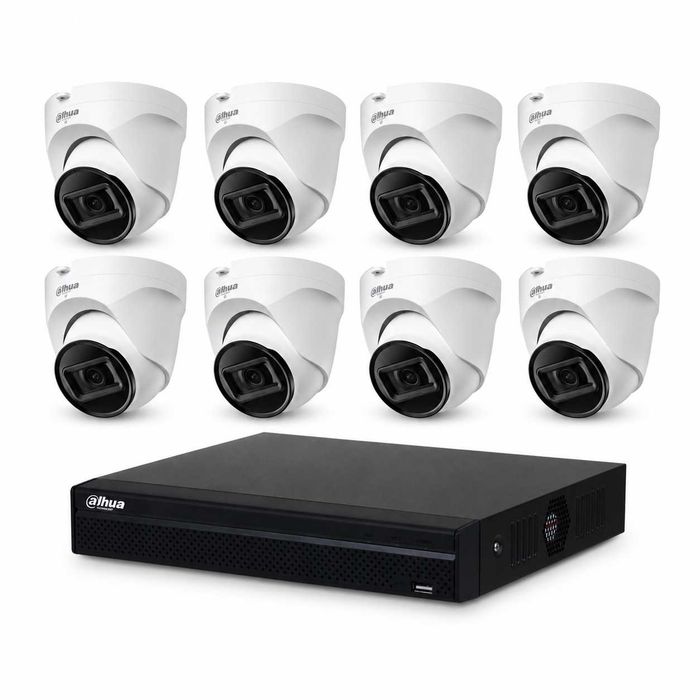 IP комплект 2MP с 8 куполни камери и видеорекордер NVR