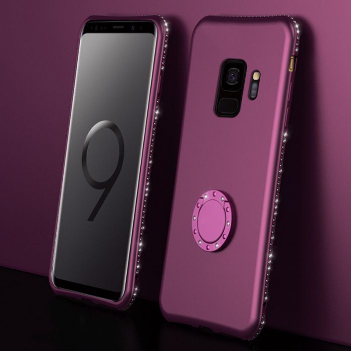 Husa cu pietricele si inel pentru Samsung Galaxy S8