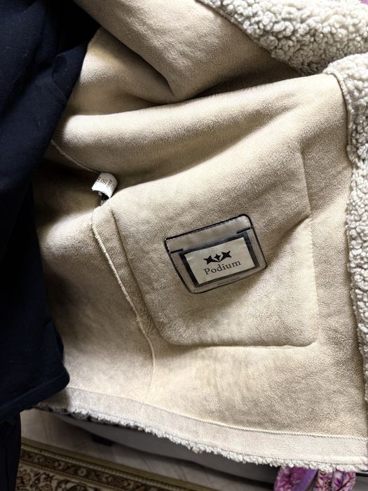 Пальто укороченное женское тедди