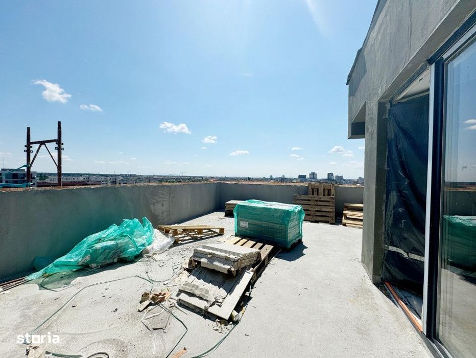 Penthouse 3 camere, decomandat, 86.3 mp utili, etaj 9/9-zona Aradului