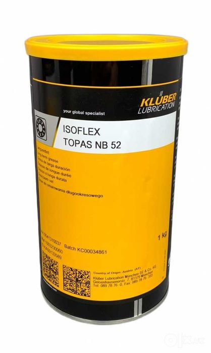 ISOFLEX TOPAS NB 52-смазка на основе ПАО+бариевого комплекса от Kluber