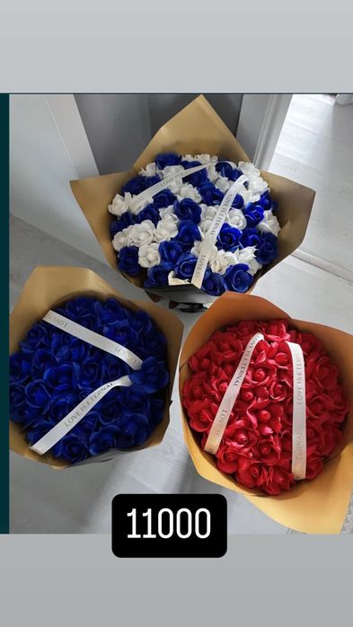 Букеты розы из мыльных роз