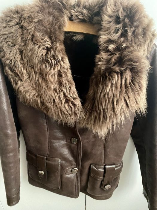Geaca de piele cu blanita