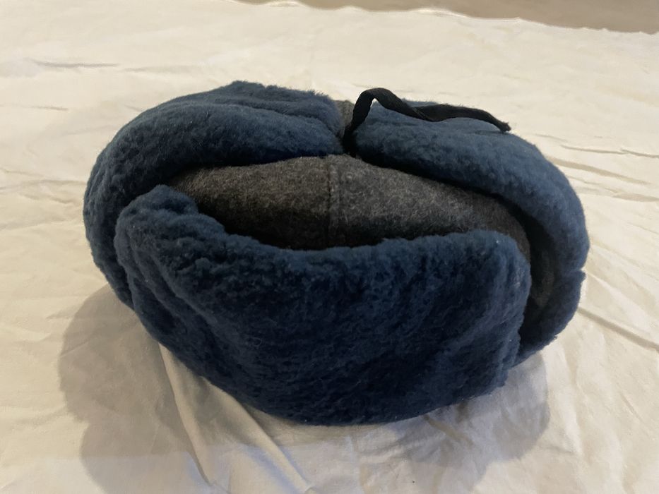 Шапка ушанка синяяз