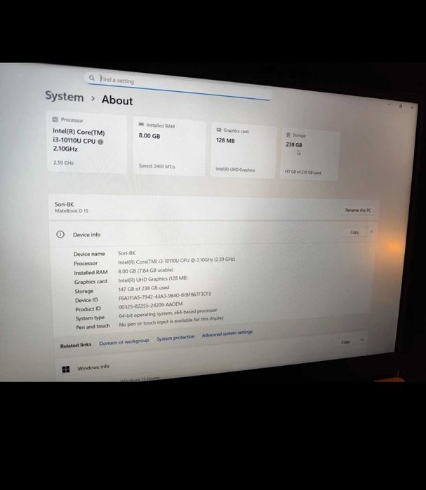Laptop Huawei MateBook D 15