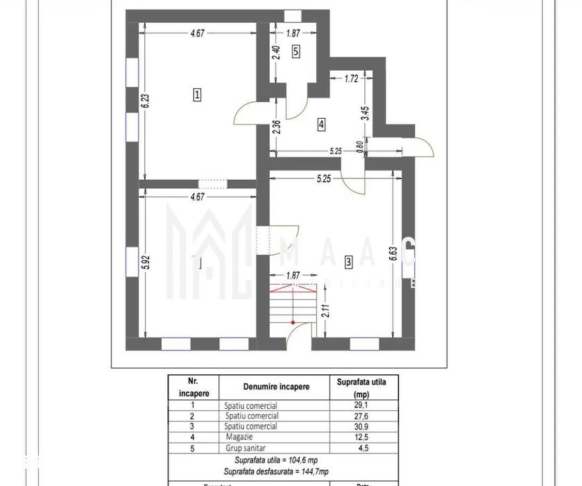 Spațiu comercial de închiriat | Piața Cibin, Sibiu | 105 mp utili