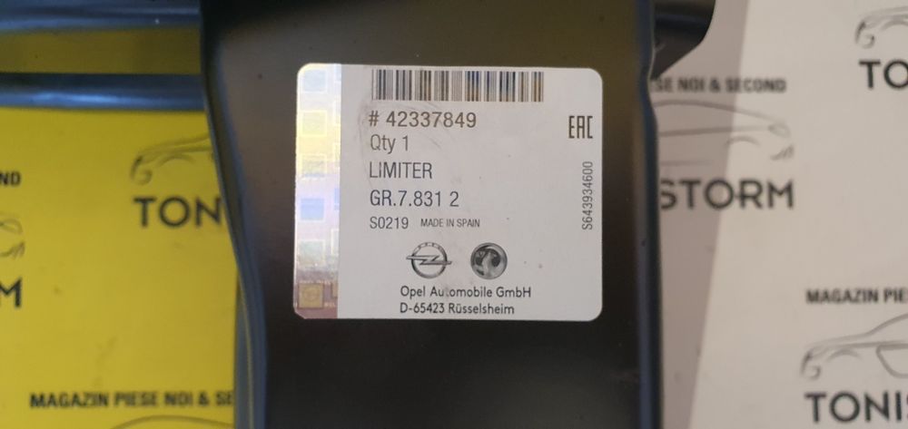 Armatura bara spate Opel Mokka, Gm 1405274, Gm 42337849