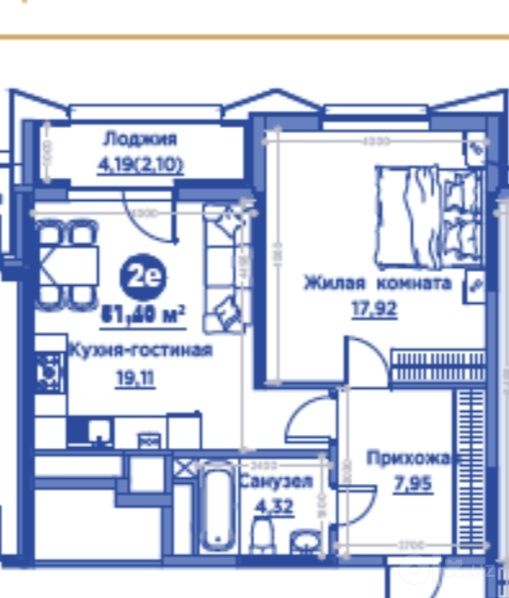 Regnum Plaza 51м2 вид во двор срочно