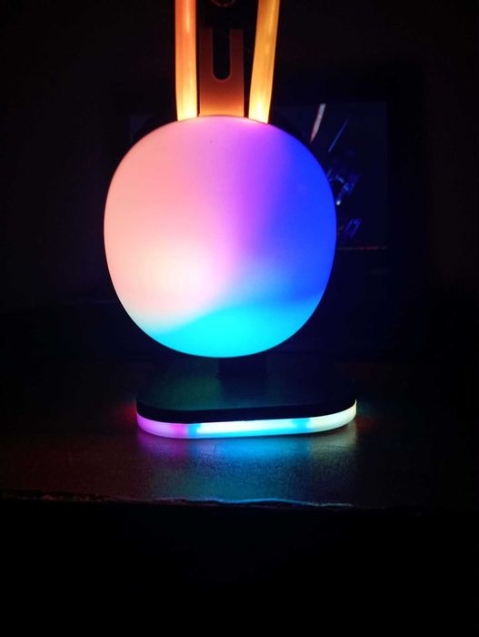 Геймърски без жични слушалки RGB светлини