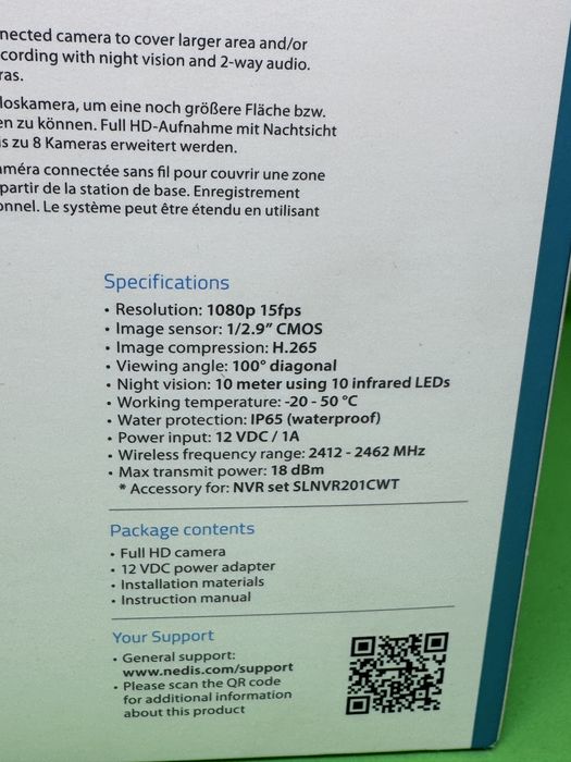 Camere de supraveghere Nedis WIFICO40CBK. SmartLife, pentru exterior