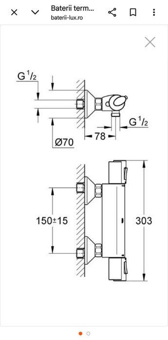Baterie Grohe termostat 34143000