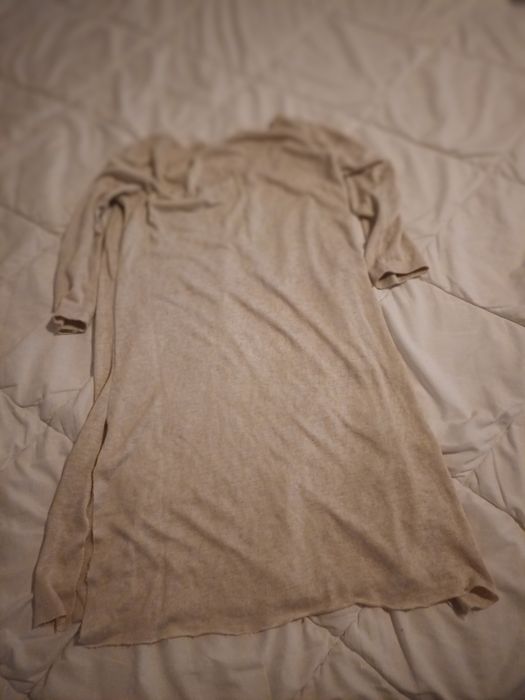 Bluza luga crem cu paiete pe partea din fata marimea S