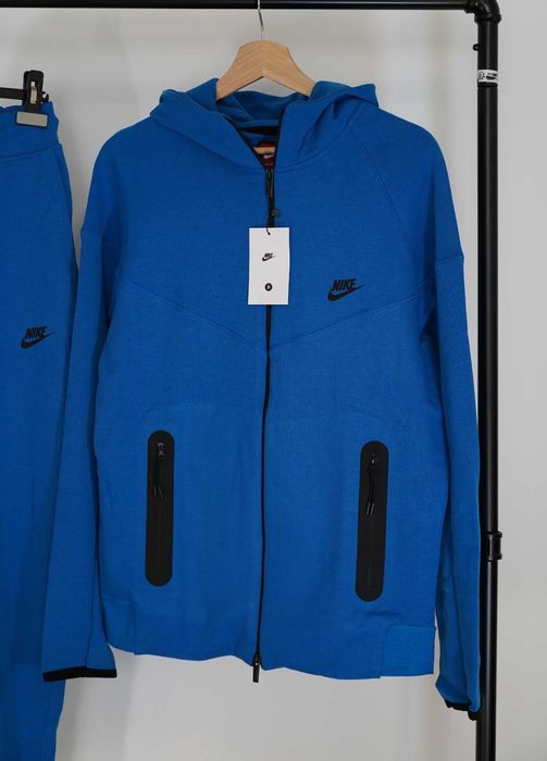 LICHIDARE STOC!! Compleu Pantaloni / Bluza Trening Nike Tech Fleece Albastru Marimi S-XXL Unisex