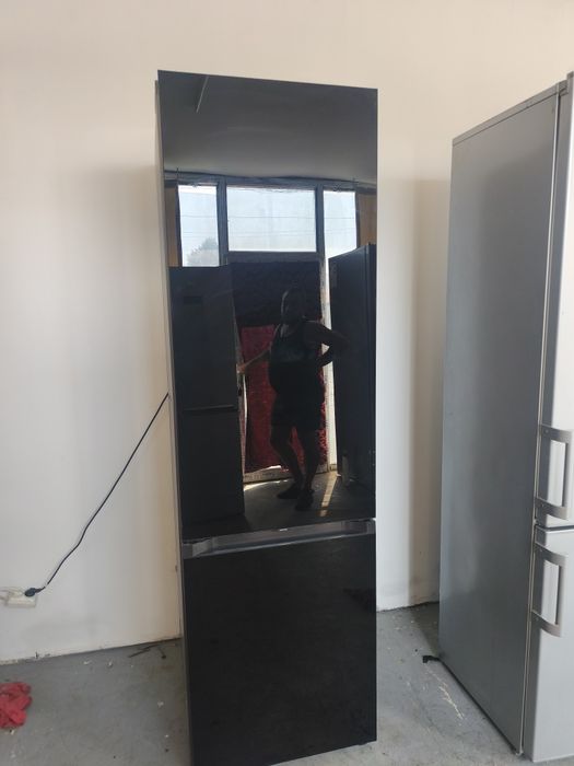 Combina frigorifica Samsung sticlă neagra