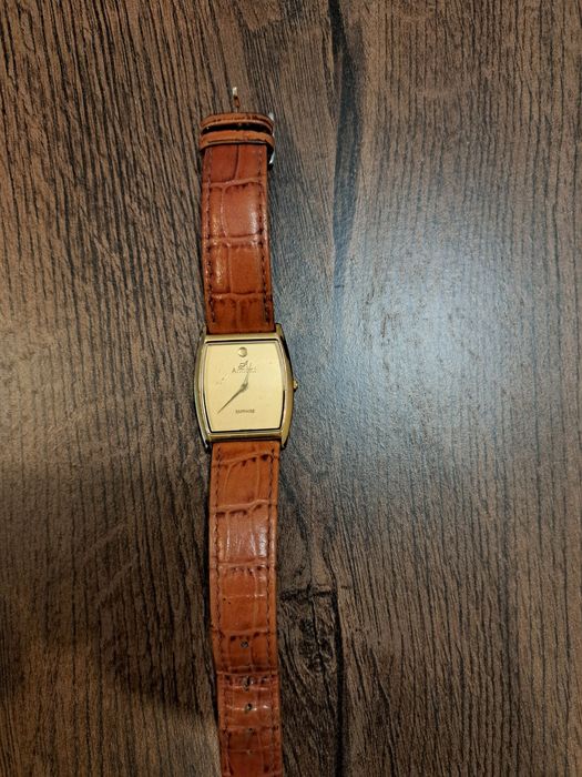 Ceas extraplat,Armoni,curea piele,placat cu aur 24k..