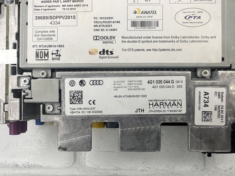 Мултимедия AUDI A6 A7 4G1035044G 4G1035044D