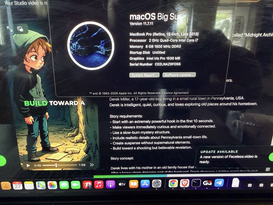 MacBook Pro Retina 15" 2013 | i7 | 8GB RAM | 250GB SSD
