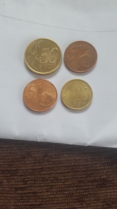 Monede 2 euro , 1 dolar James Madison,  2 buc 50  ,10, 2buc 5 cent