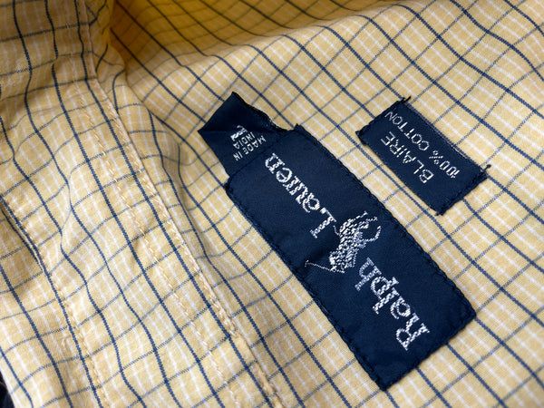 Мъжка риза POLO Ralph Lauren размер L жълто каре