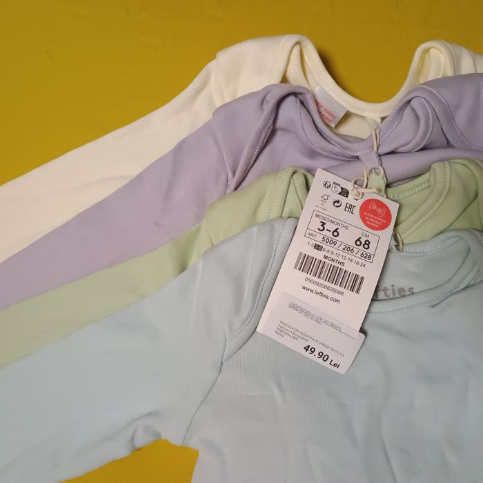 4 броя бодита, 3-6 месеца,100% памук