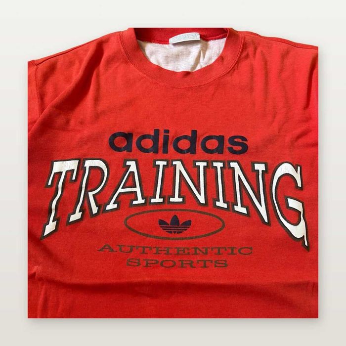 Adidas Training 90s тениска червена oversized M