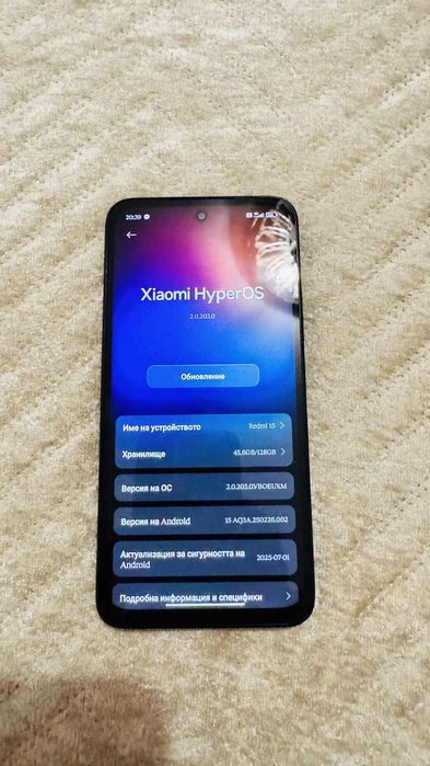 Продава се телефон Redmi15 Като Нов! Използван 8дни.