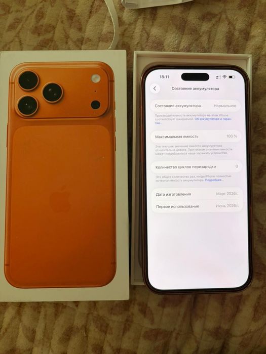 17 про макс, 256gb, 100%akb, e-sim