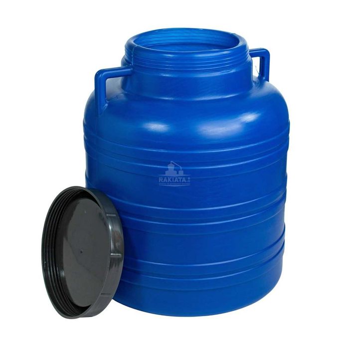 Бидон 40 литра с дръжки, син