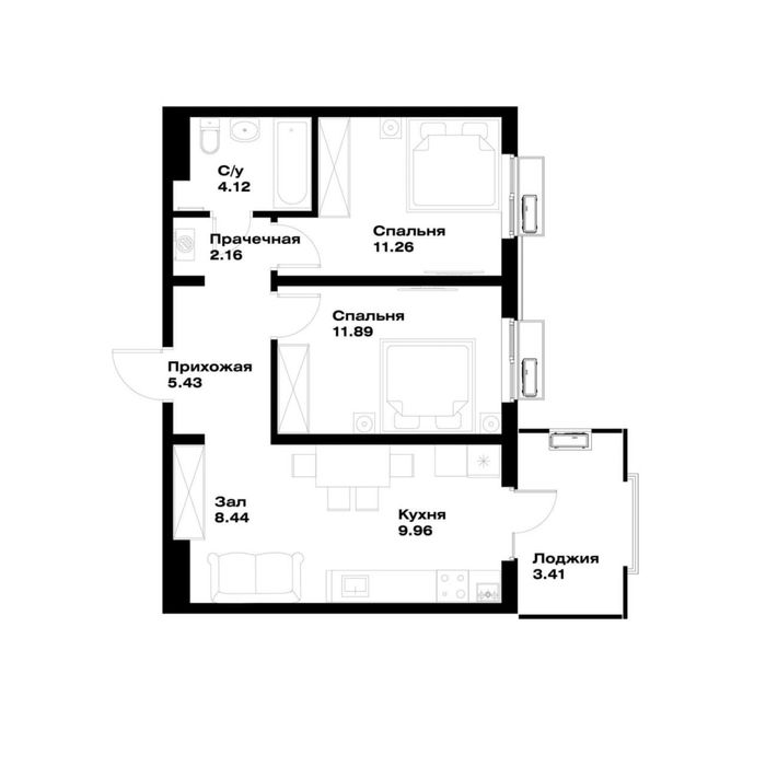 Продается 2х Комнатная OZ Makon Узбум Фергана Уйли Мирабадский