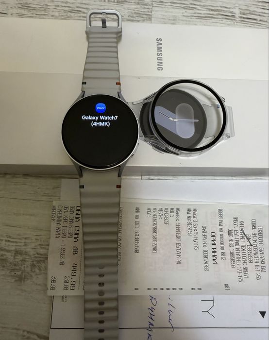 КАТО НОВ Samsung Watch 7 Silver 44мм. 24м. ГАРАНЦИЯ ПОДАРЪК