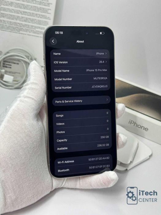 iPhone 15 Pro MAX, 256GB, Natural Titanium, КАТО НОВ, 1г. ГАРАНЦИЯ!