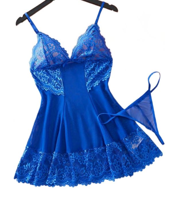 Lenjerie sexy albastra set