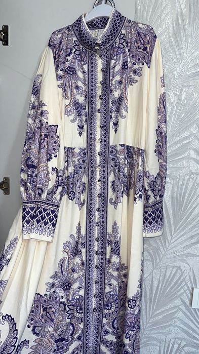 Платье длинное с принтом