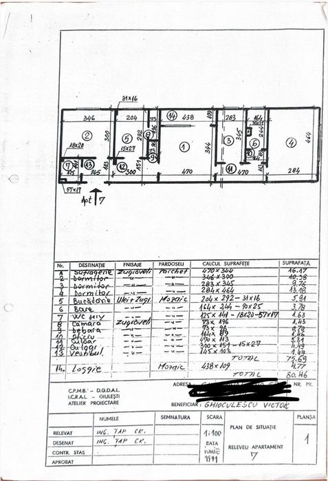 4 camere - Militari - Apusului