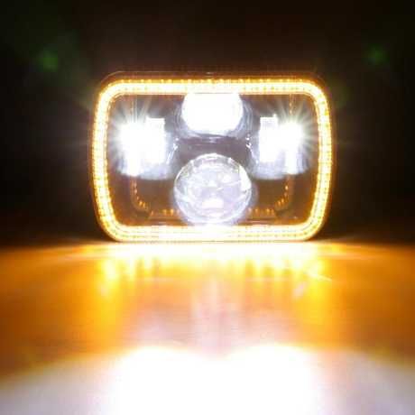 Комплект Правоъгълни LED фарове 5x7" H4 букса, 4 светлини