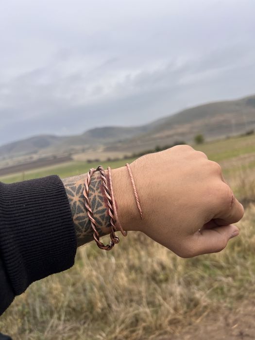 Масивни Медни гривни -ръчна изработка