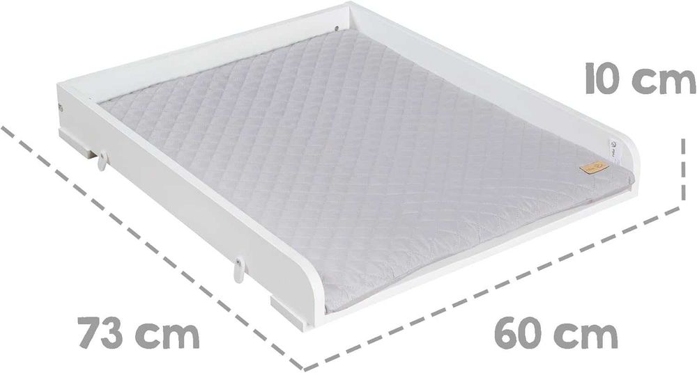 Masa de infasat pentru masina de spalat Roba , 73x60x10 cm , alb