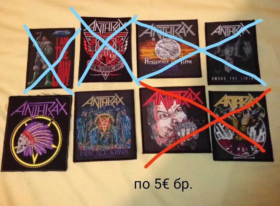 Нашивки на Антракс / Anthrax (НАМАЛЕНИЕ)