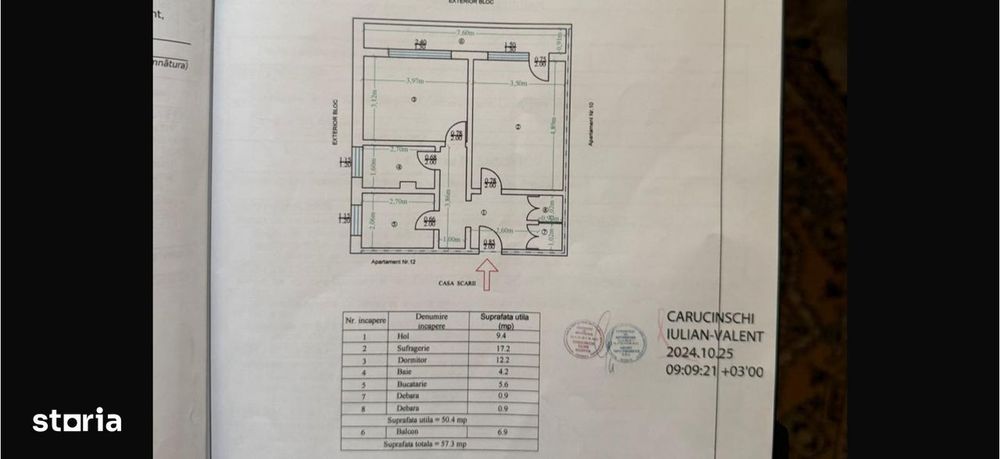 2 decomandate ETAJUL 2, cu centrala, balcon mare, izolat, Miron Costin
