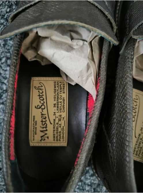 Scotch&Soda PREMIUM Leather loafers snake effect 44