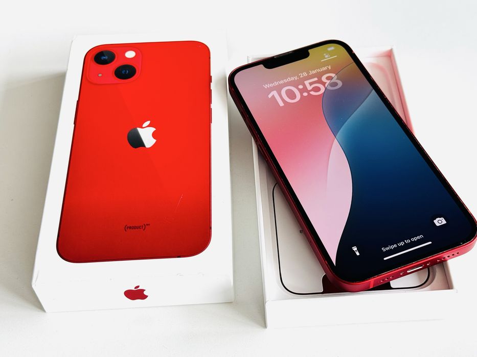 НОВ! Iphone 13 128GB Red 100% Батерия! Гаранция 6 месеца