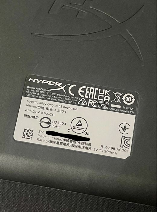 Клавиатура HyperX Alloy Origins 65
