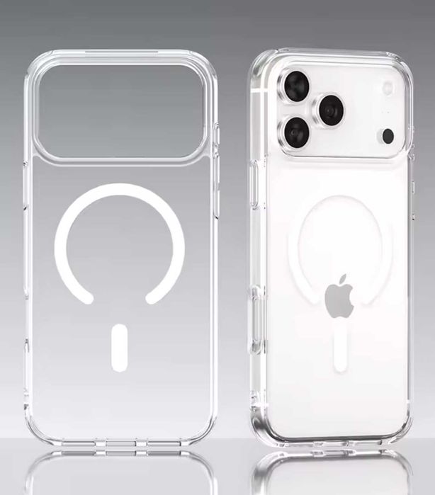 MagSafe калъф за iPhone 17 Pro/17 ProMax–прозрачен,тънък,удароустойчив