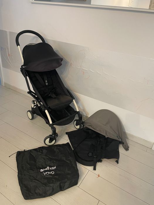 Carucior babyzen cu canopiera gri de rezerva