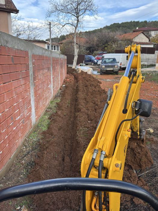 Мини багер + мини дъмпер  75 см широчина| Изкопи | Канали | София