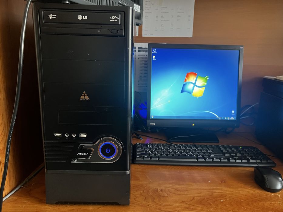 Компьютер с монитором BenQ — готов к работе, всё в комплекте