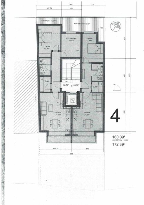 Тристаен в сграда - предстоящ проект
