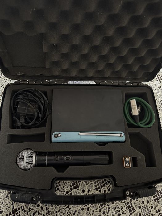 Set Microfon Wireless Shure + Receiver VHF Diversity