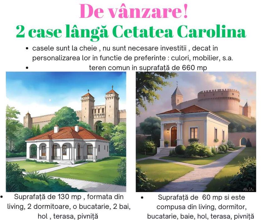 Vănd 2 case la cheie zona Caroline